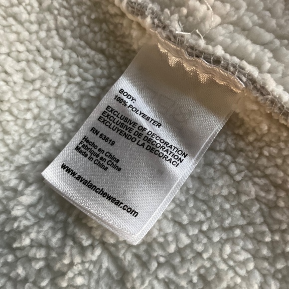 Avalanche Outdoor Sherpa Lined Full Zip Jacket Coat Parka Large - Picture 5 of 11